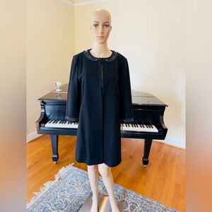 NWT Luxury Formal Party Vintage RARE DKNY Wool Blend Jeweled Detail Coat